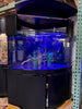 155g Corner ¼ Cylinder Glass Aquarium Ensemble in Abyss Black | AQUA VIM