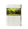 Luxury Panoramic Set 220 Gallon Fish Tank in White Wood | AQUA VIM